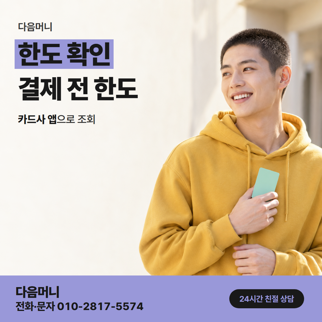 다음머니 양평카드깡 승인 전에 다시 보는 남은 한도